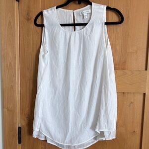 Elegant White Sleeveless Blouse